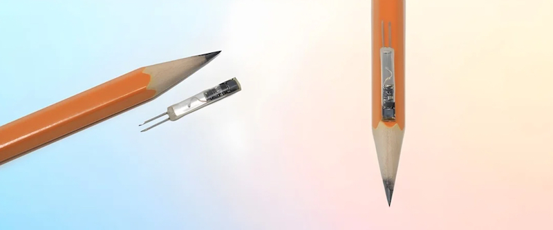 The magnetoelectric nodes beside a pencil for scale